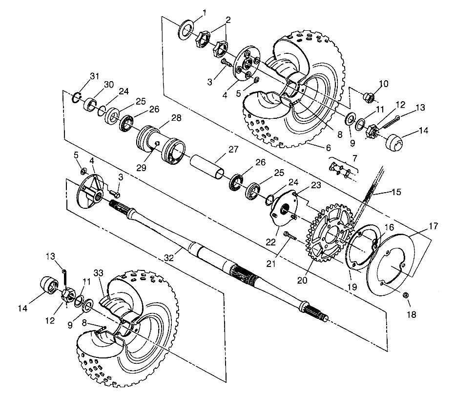 REAR WHEEL DRIVE XPLORER 400L W969140 (4935983598C007)