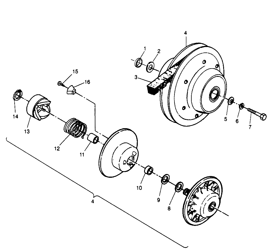 DRIVEN CLUTCH Magnum 2X4 W967544 (4936033603B012)