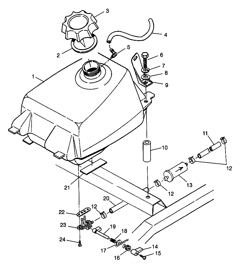 FUEL TANK Magnum 4X4 W968144 and Swedish Magnum 4X4 S968144 (4936053605A011)