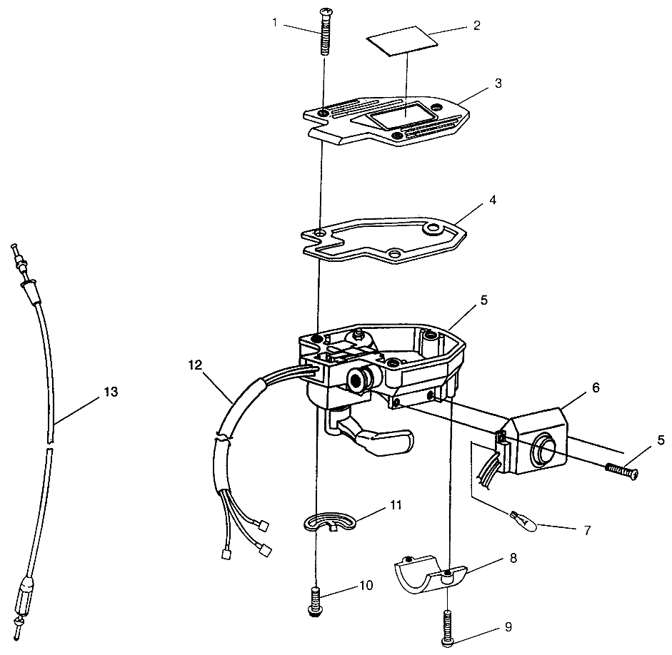 CONTROLS - THROTTLE/CABLE Magnum 4X4 W968144 and Swedish Magnum 4X4 S968144 (4936053605B010)