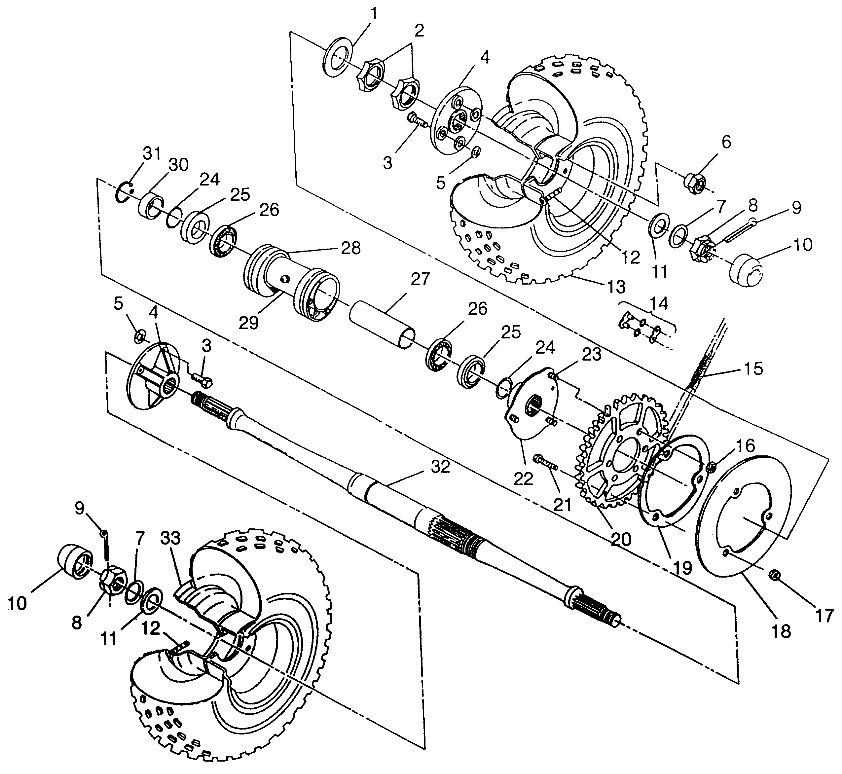 REAR WHEEL DRIVE  Magnum 4x4 W968144 and  Swedish Magnum 4x4 S968144 (4936053605C007)