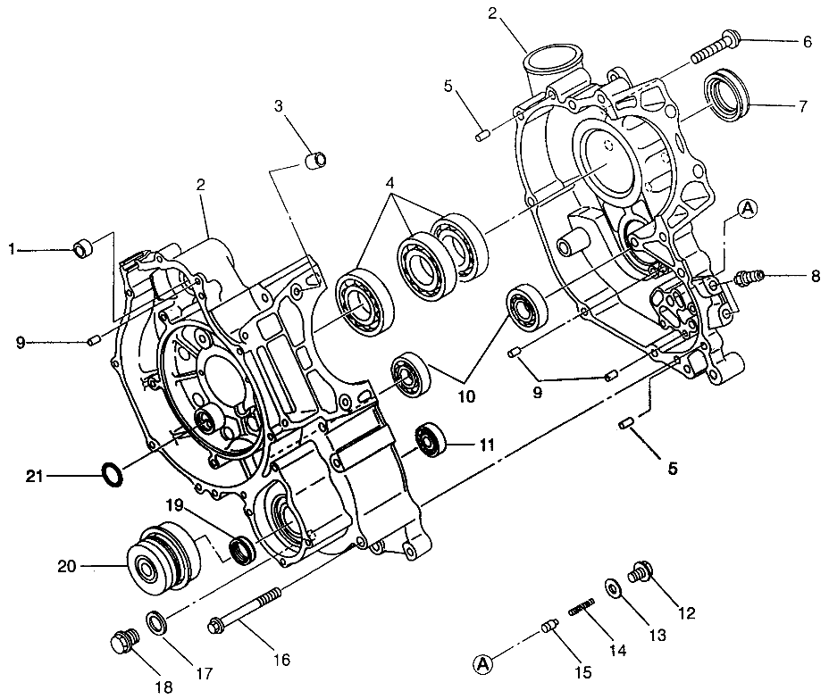 CRANKCASE Magnum 4X4 W968144 and Swedish Magnum 4X4 S968144 (4936053605C014)