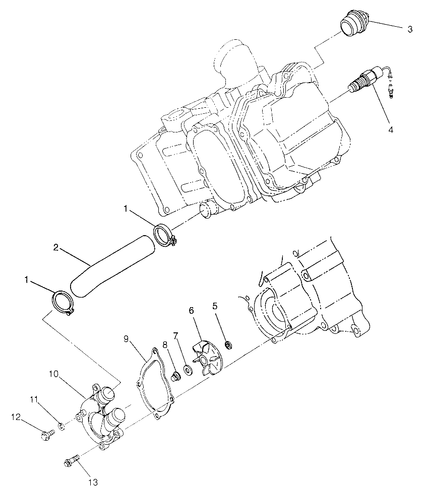 WATER PUMP Magnum 4x4 W968144 and  Swedish Magnum 4x4 S968144 (4936053605D005)