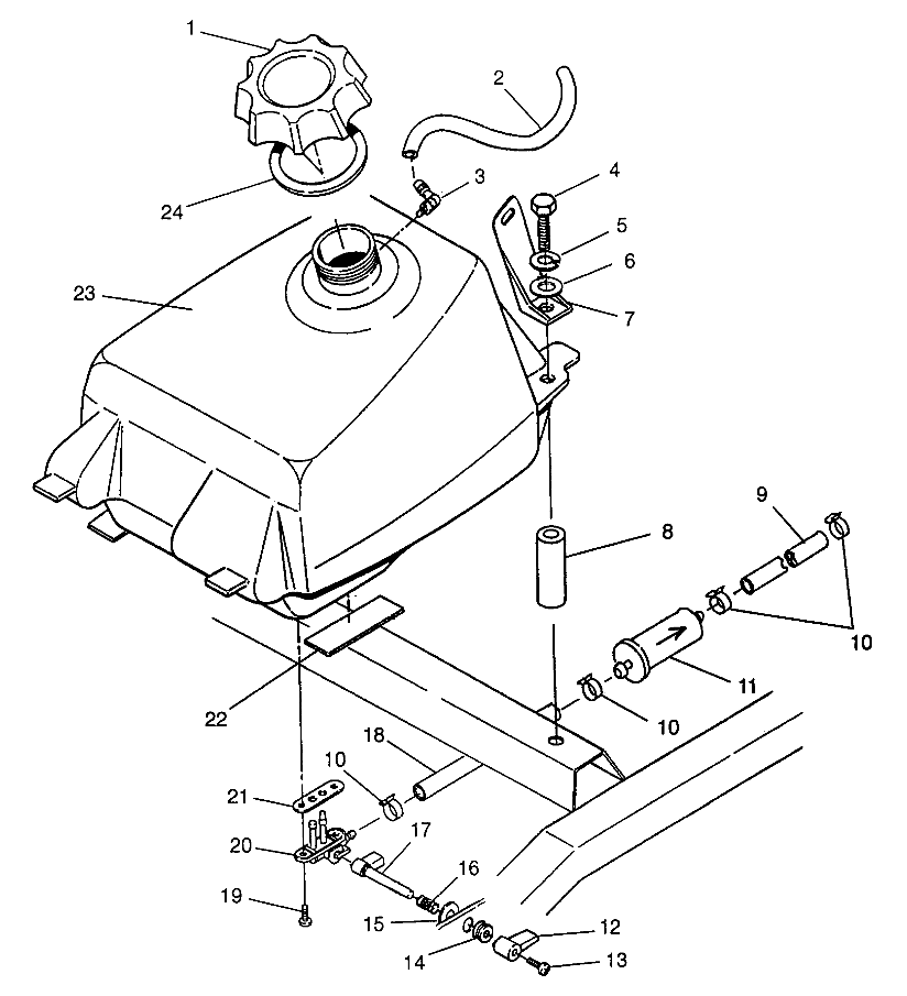 FUEL TANK Magnum 6X6 - W968744 and Magnum 6X6 Swedish - S968744 (4936073607A013)