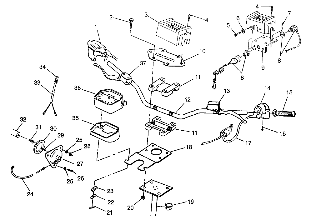 STEERING - HANDLEBAR Magnum 6X6 - W968744 and Magnum 6X6 Swedish - S968744 (4936073607B010)