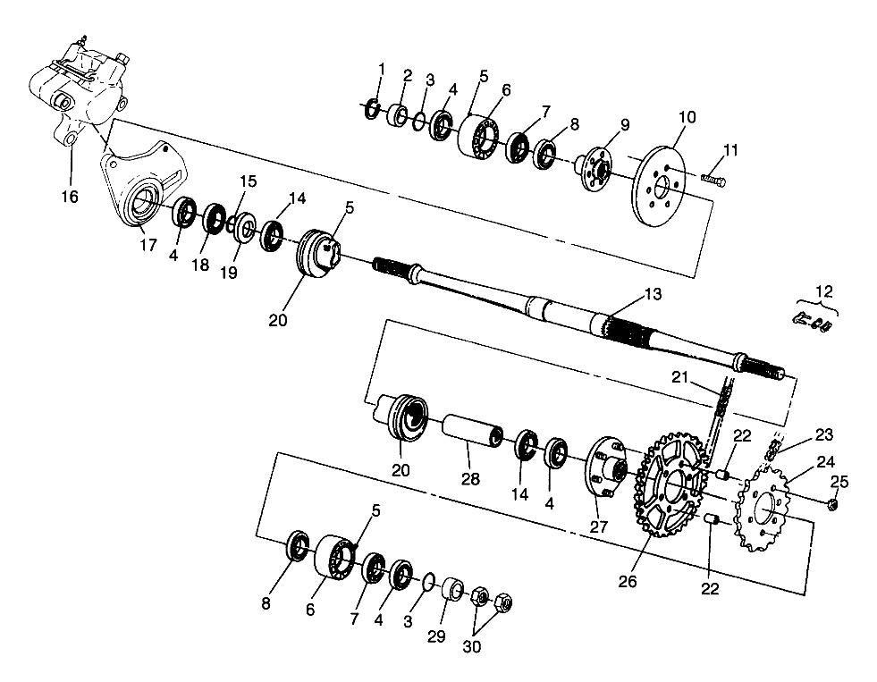 MIDDLE DRIVE Magnum 6X6 - W968744 and Magnum 6X6 Swedish - S968744 (4936073607C003)