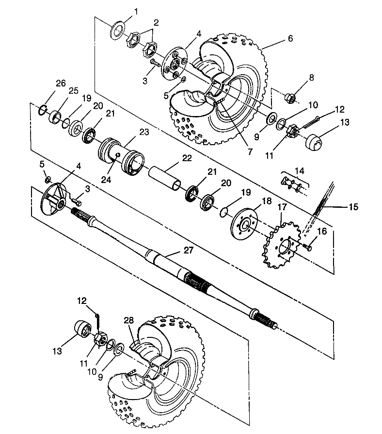 REAR WHEEL DRIVE Magnum 6X6 - W968744 and Magnum 6X6 Swedish - S968744 (4936073607C014)