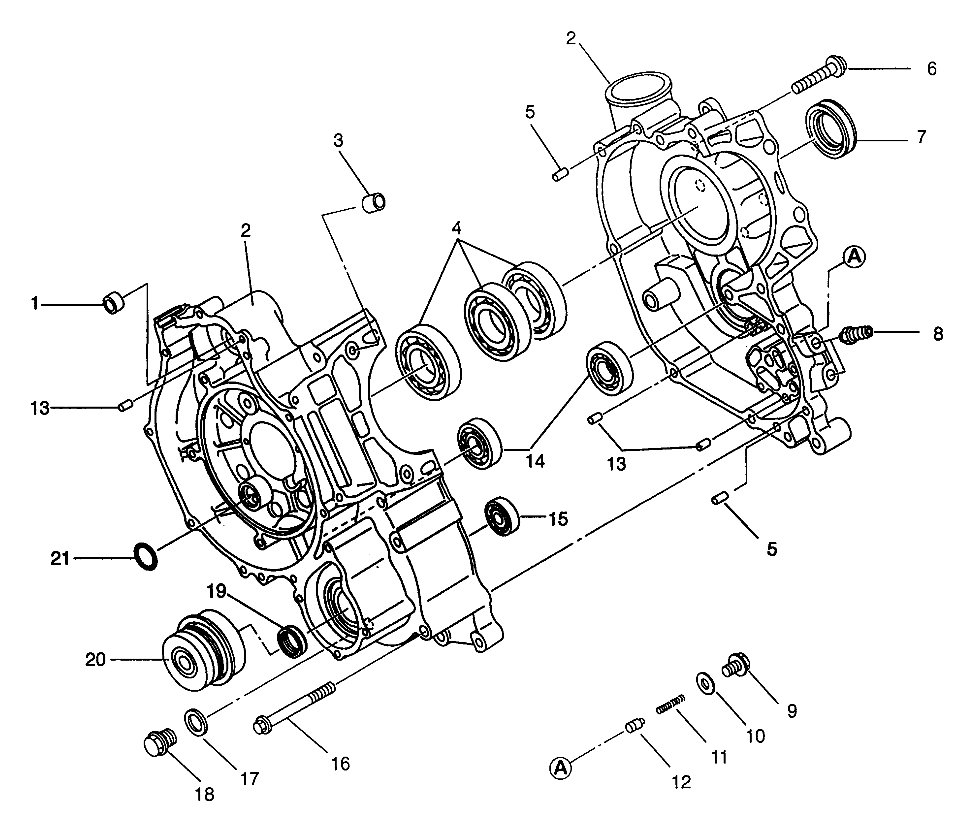 CRANKCASE Magnum 6X6 W968744 and Magnum 6X6 Swedish S968744 (4936073607D007)