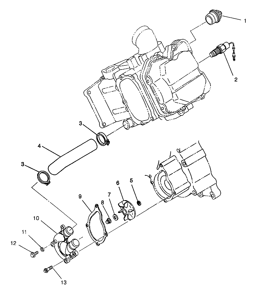 WATER PUMP Magnum 6X6 - W968744 and Magnum 6X6 Swedish - S968744 (4936073607D012)