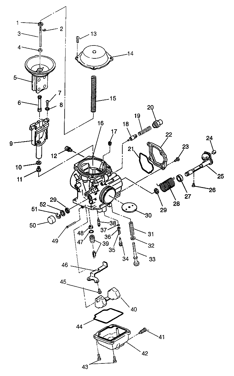 CARBURETOR Magnum 6X6 - W968744 and Magnum 6X6 Swedish - S968744 (4936073607D013)