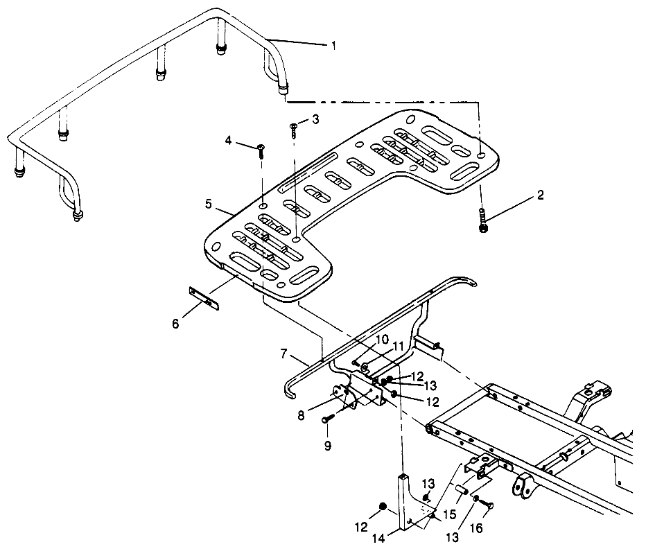 REAR RACK MOUNTING SPORTSMAN 500 W969244 (4936093609A008)