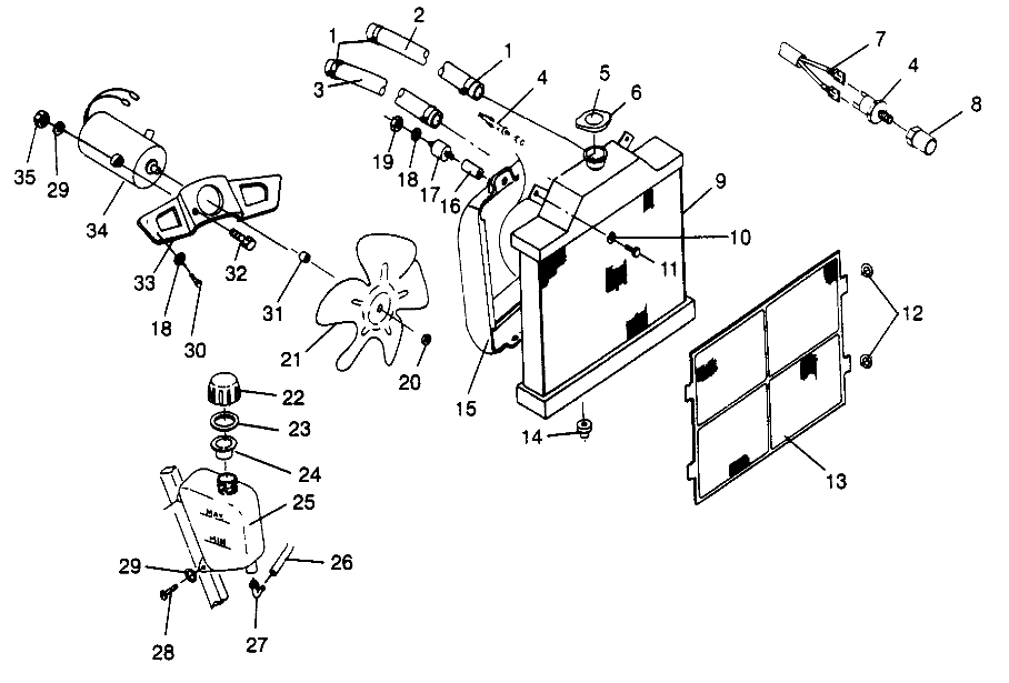 COOLING SYSTEM SPORTSMAN 500 W969244 (4936093609A012)