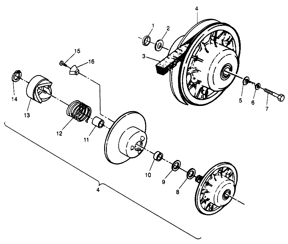 DRIVEN CLUTCH SPORTSMAN 500 W969244 (4936093609C003)