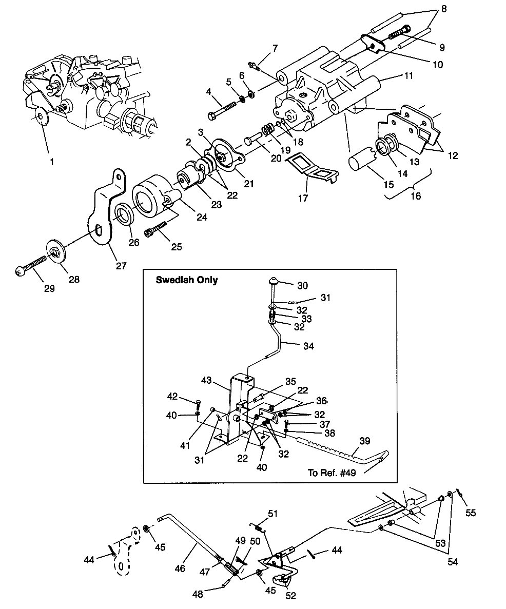 REAR BRAKE SPORTSMAN 500 W969244 and SWEDISH SPORTSMAN 500 S969244 (4936093609C007)