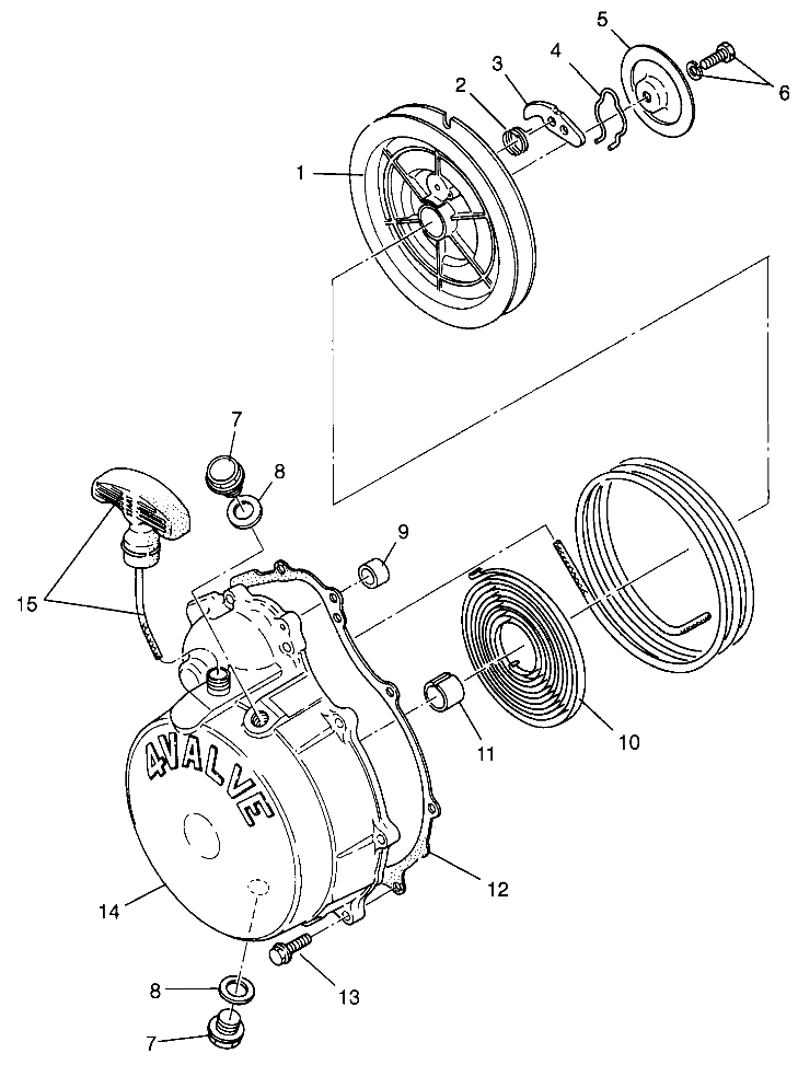 RECOIL STARTER SPORTSMAN 500 W969244 and SWEDISH SPORTSMAN 500 S969244 (4936093609D009)