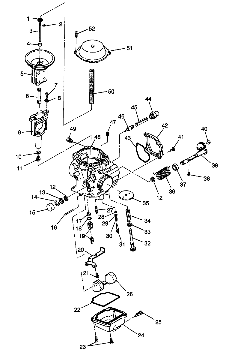 CARBURETOR SPORTSMAN 500 W969244 and SWEDISH SPORTSMAN 500 S969244 (4936093609D010)