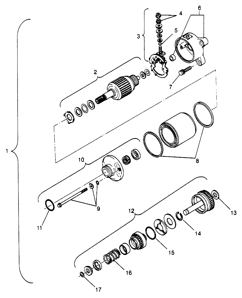 STARTING MOTOR SPORTSMAN 500 W969244 and SWEDISH SPORTSMAN 500 S969244 (4936093609D012)