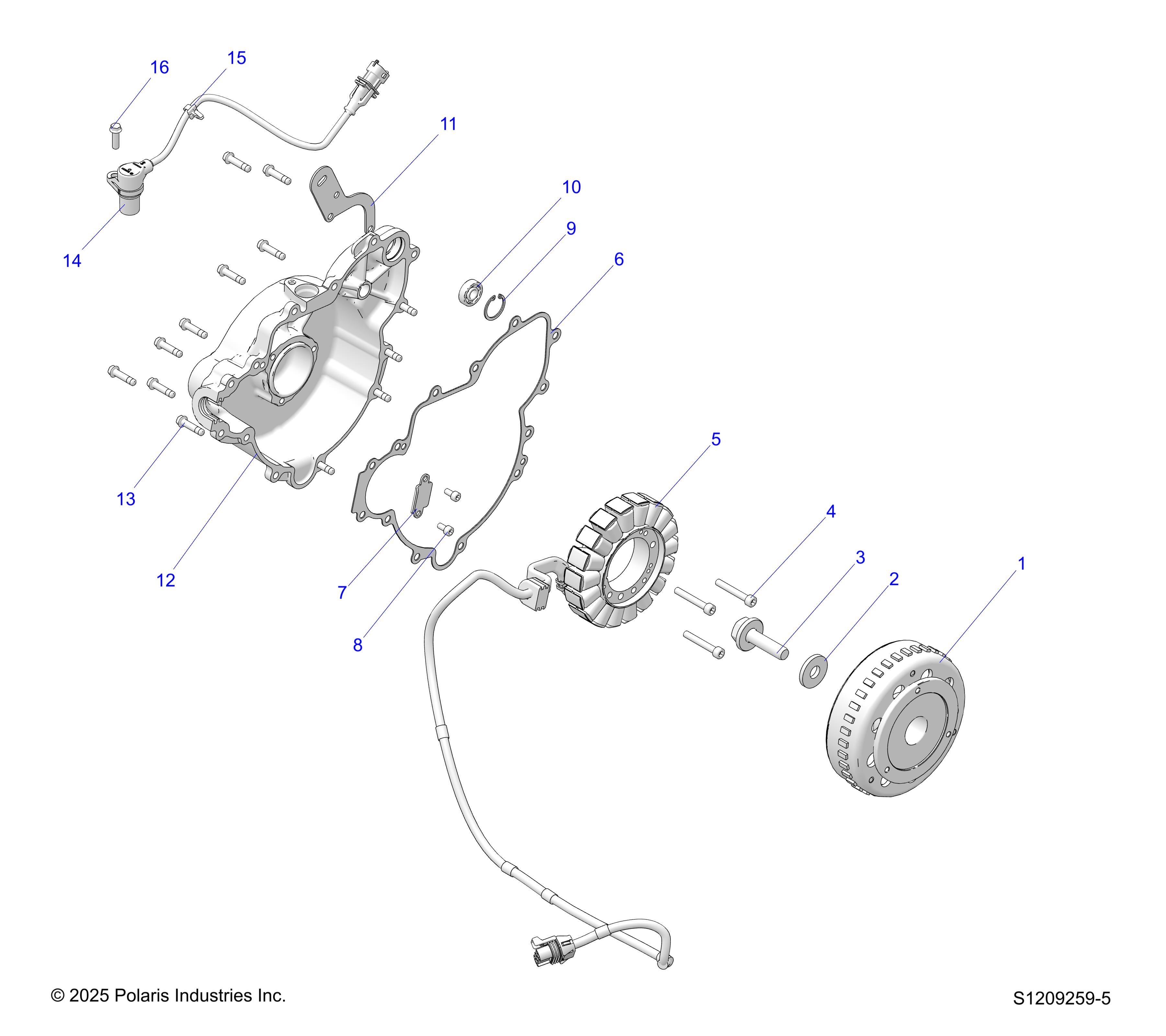 ENGINE, STATOR & FLYWHEEL