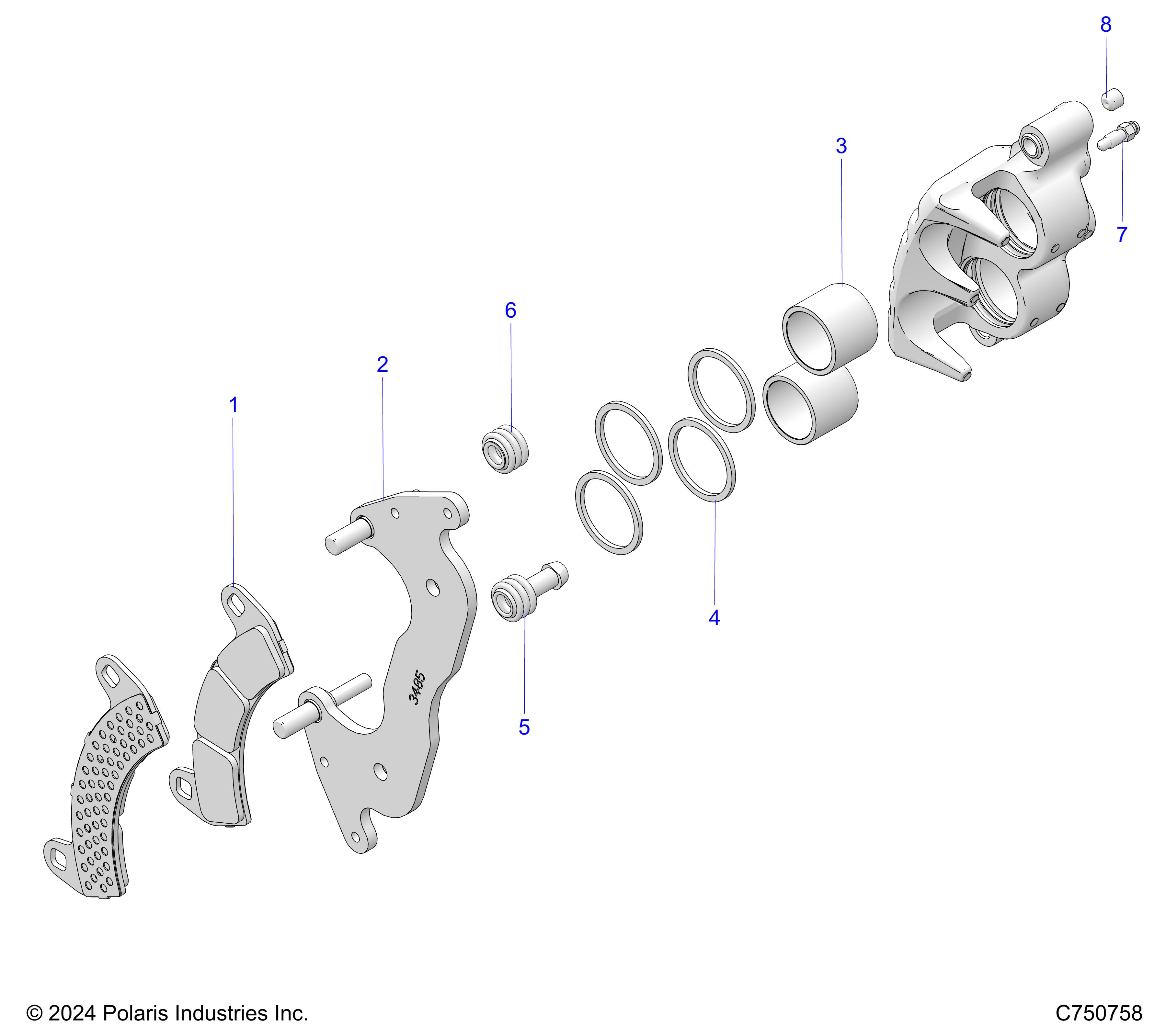 BRAKES, CALIPER, FRONT - Z25X4D92A/92B (C750758)