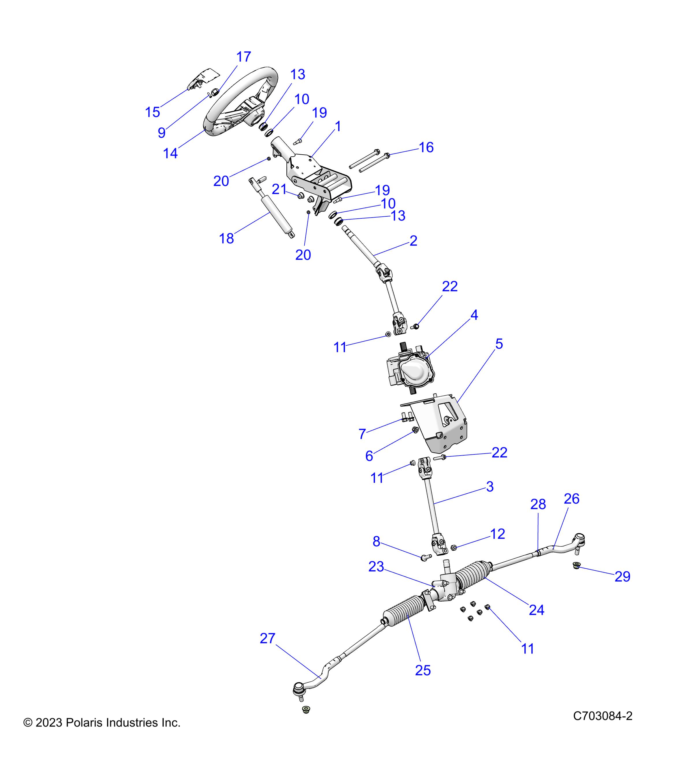 STEERING, POWER STEERING ASM. - Z23NAK99A/99B (C703084-2)