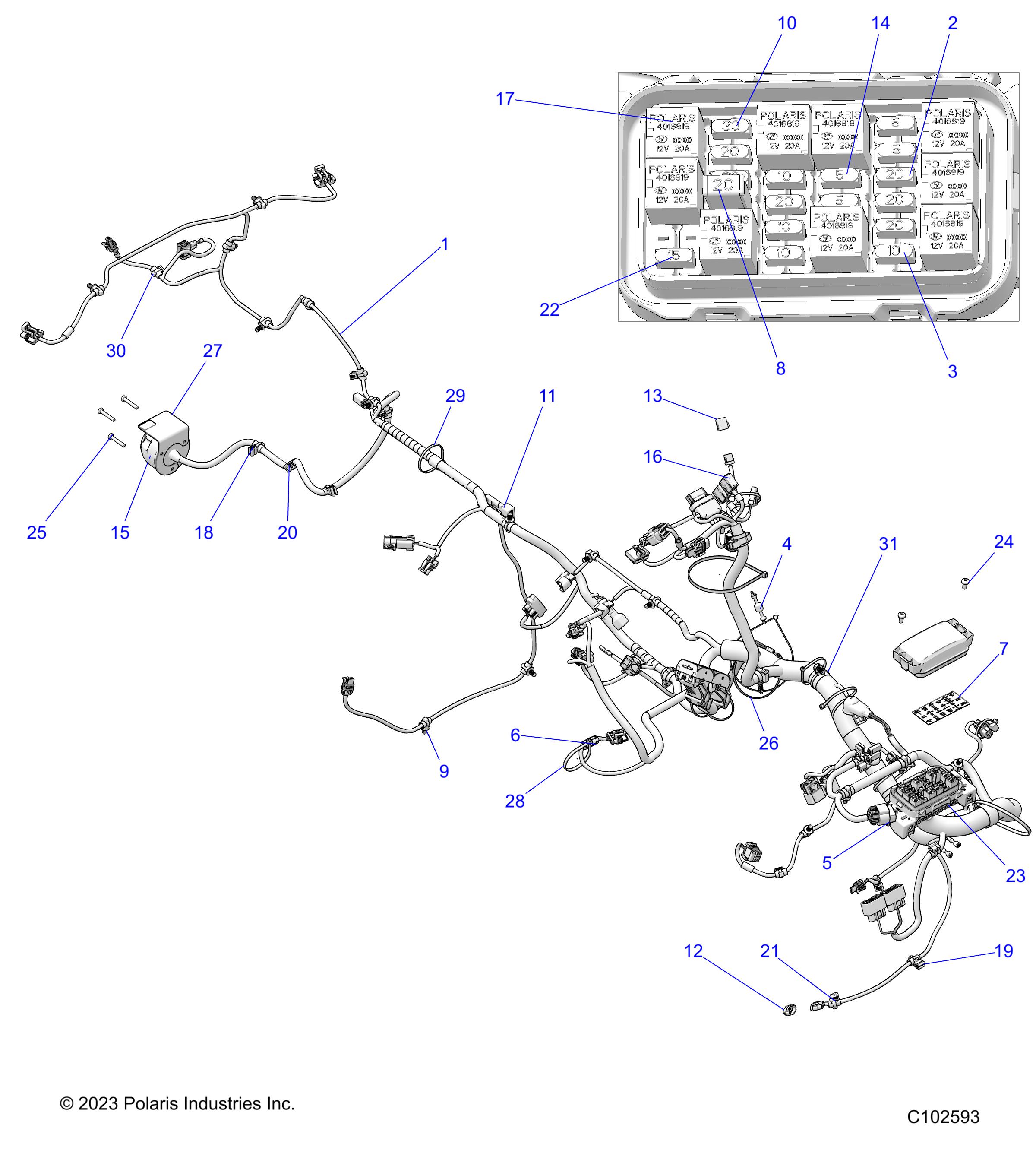 ELECTRICAL, HARNESS - A25SLE95FN/CN (C102593)