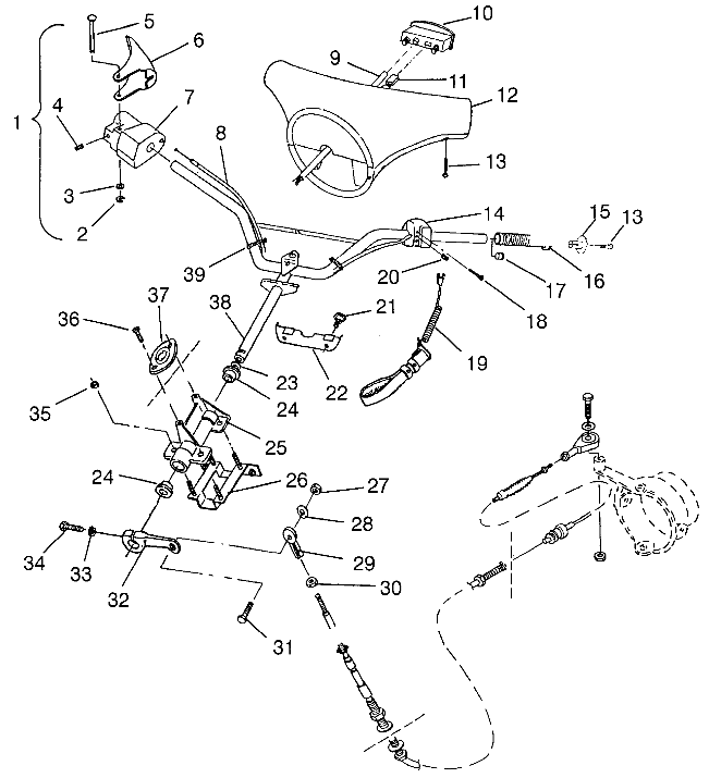 STEERING SLX 780 B964287 and Intl. SLX 780 I964287 (4937443744A013)