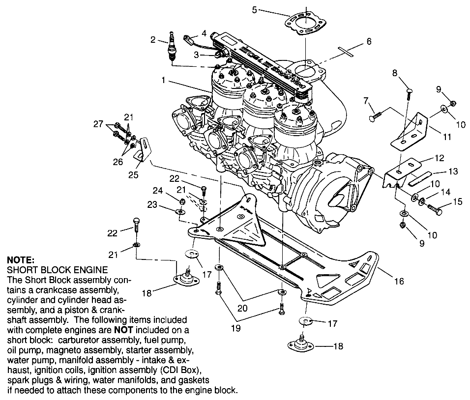 ENGINE MOUNTING SLX 780 B964287 and  Intl. SLX 780 I964287 (4937443744B001)