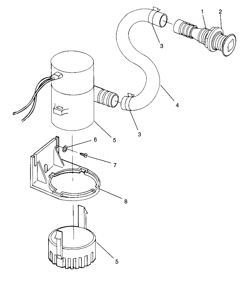 BILGE PUMP SLX 780 B964287 and Intl. SLX 780 I964287 (4937443744B013)