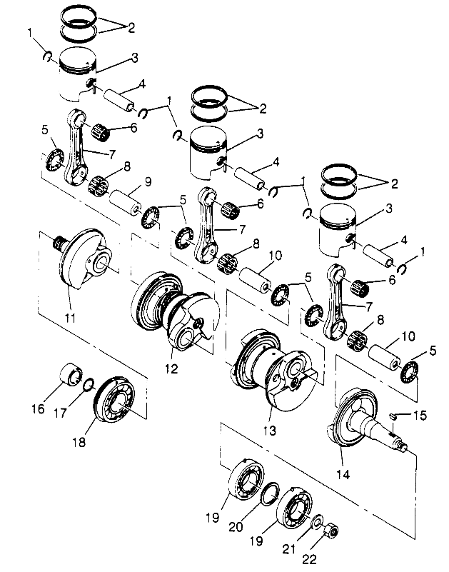 CRANKSHAFT & PISTON SLX 780 B964287 and  Intl. SLX 780 I964287 (4937443744C003)