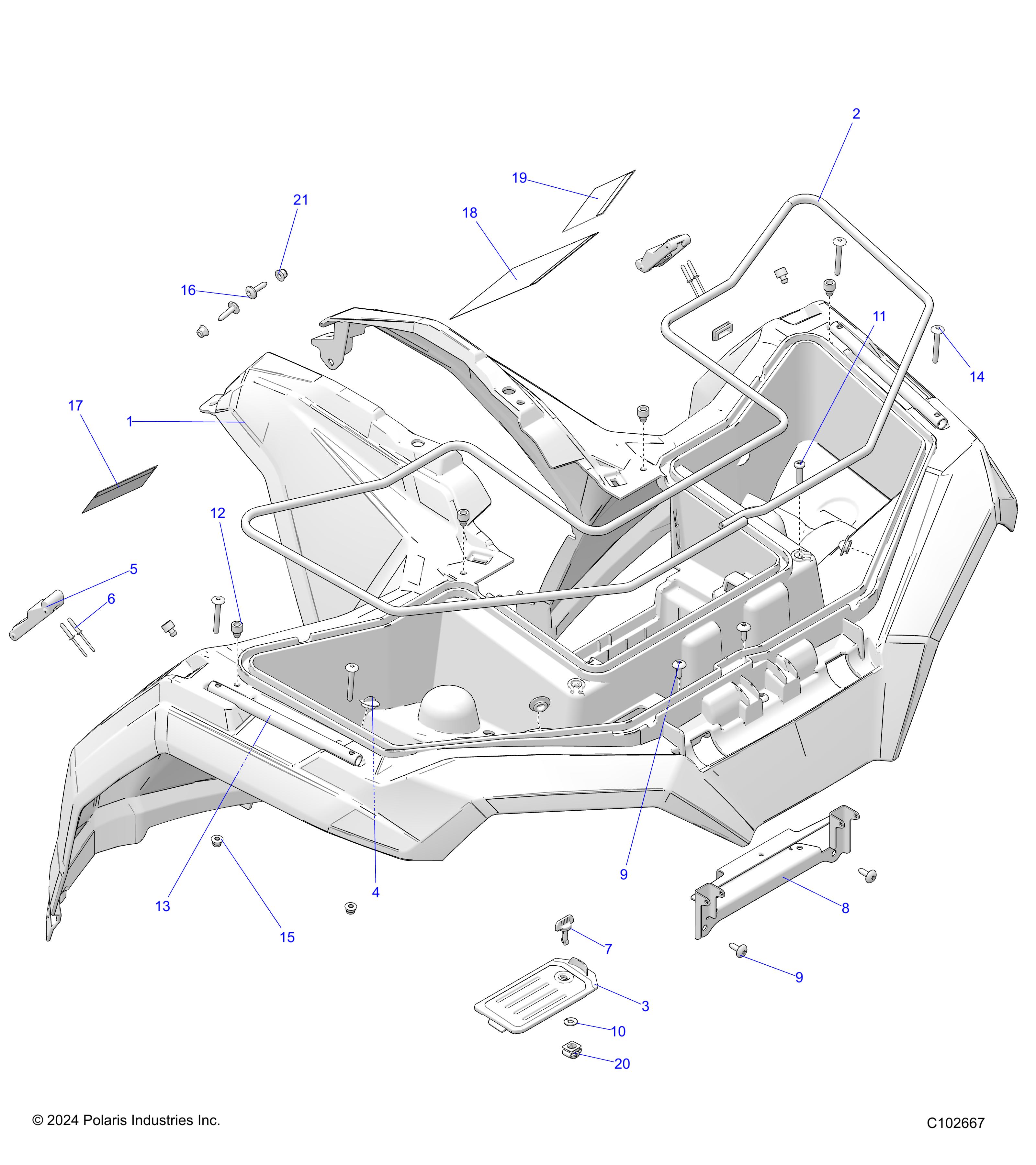 BODY, FRONT CAB - A25SEZ57AG/BG (C102667)