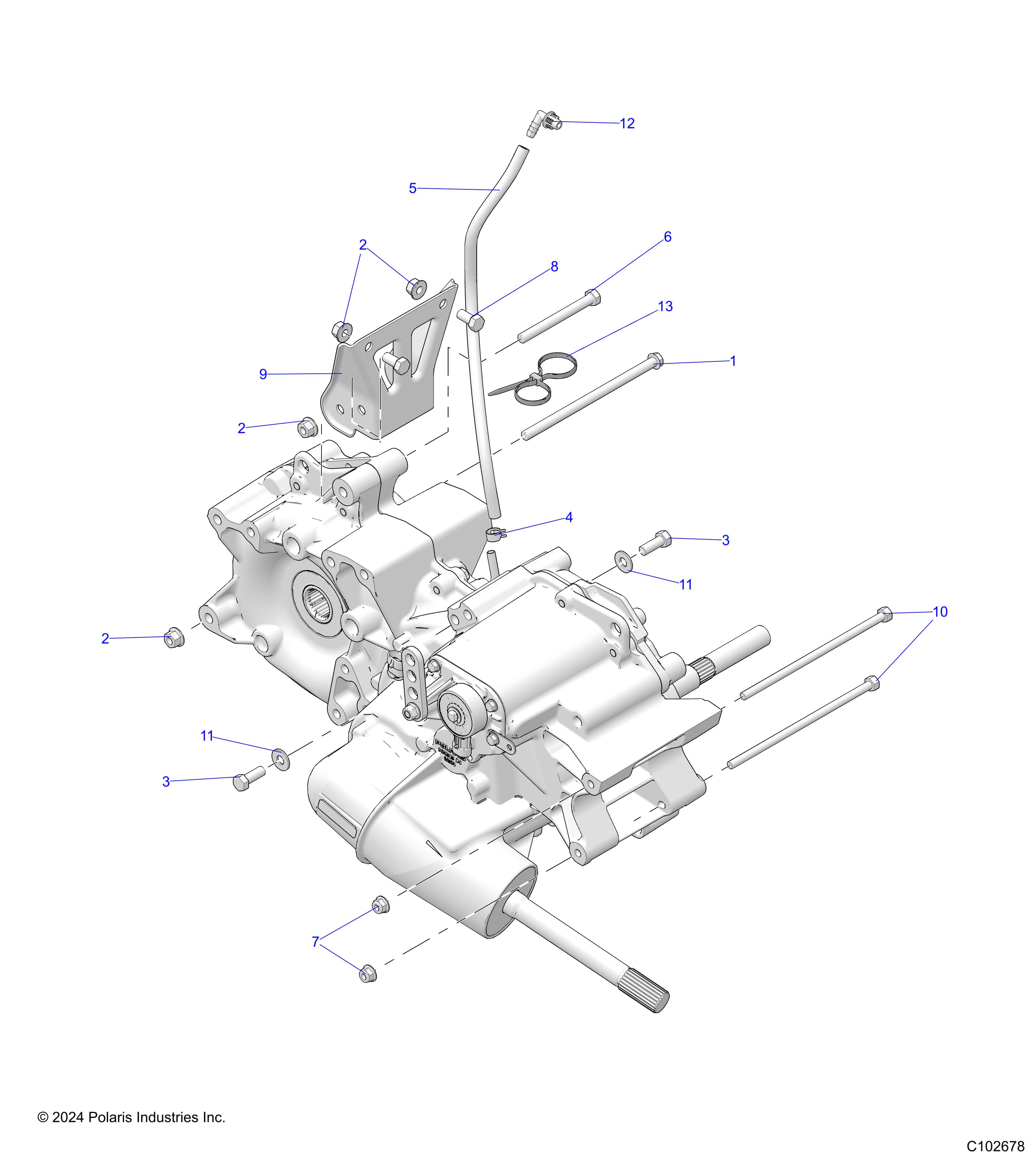 DRIVE TRAIN, MAIN GEARCASE MOUNTING - A25SKE57A1 (C102678)