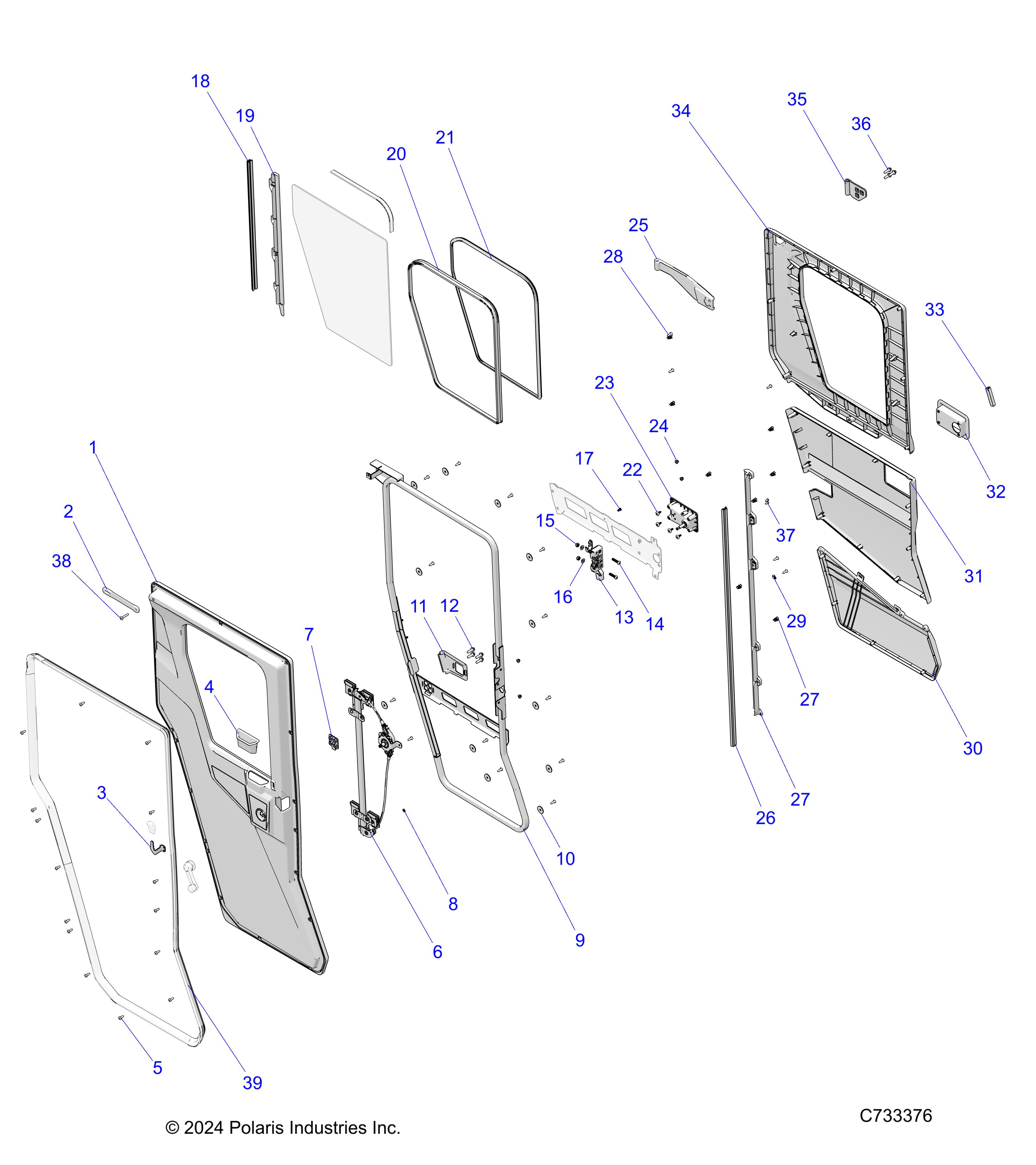 BODY, DOOR REAR  - R25M4U57Z5/B5/Z6/B6 (C733376)