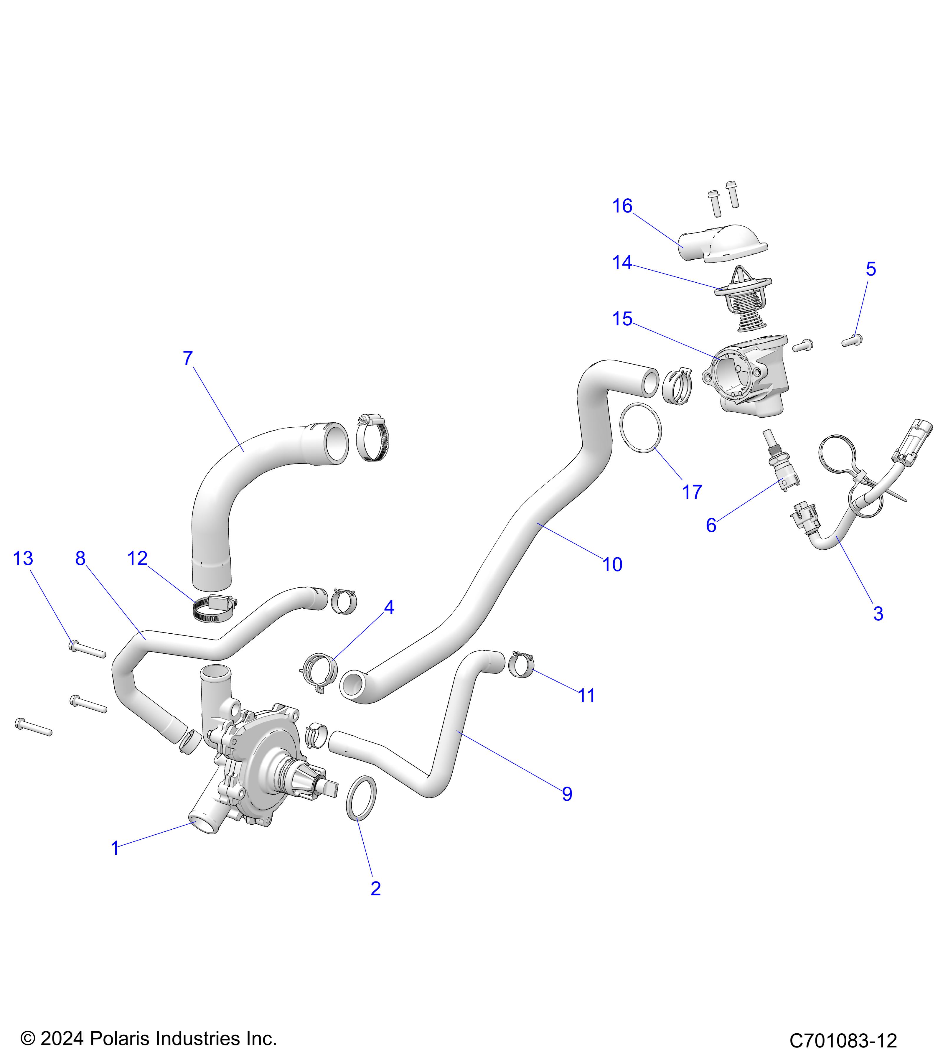 ENGINE, WATERPUMP AND BYPASS - Z25ASE99P5 (C701083-12)