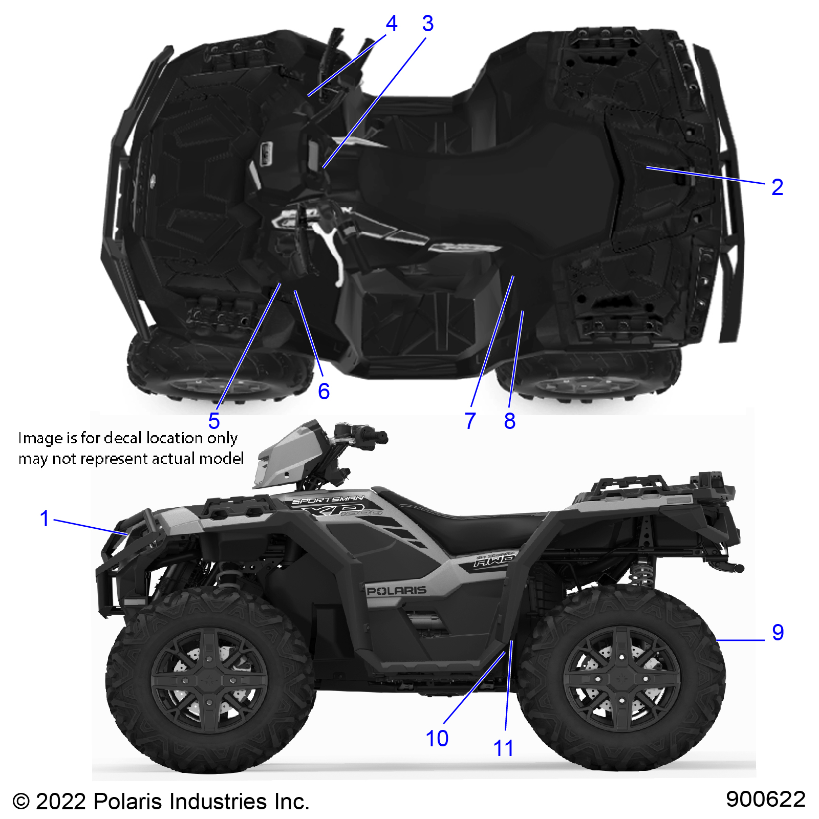 BODY, DECALS GENERAL - A23SXR95AH (900622)