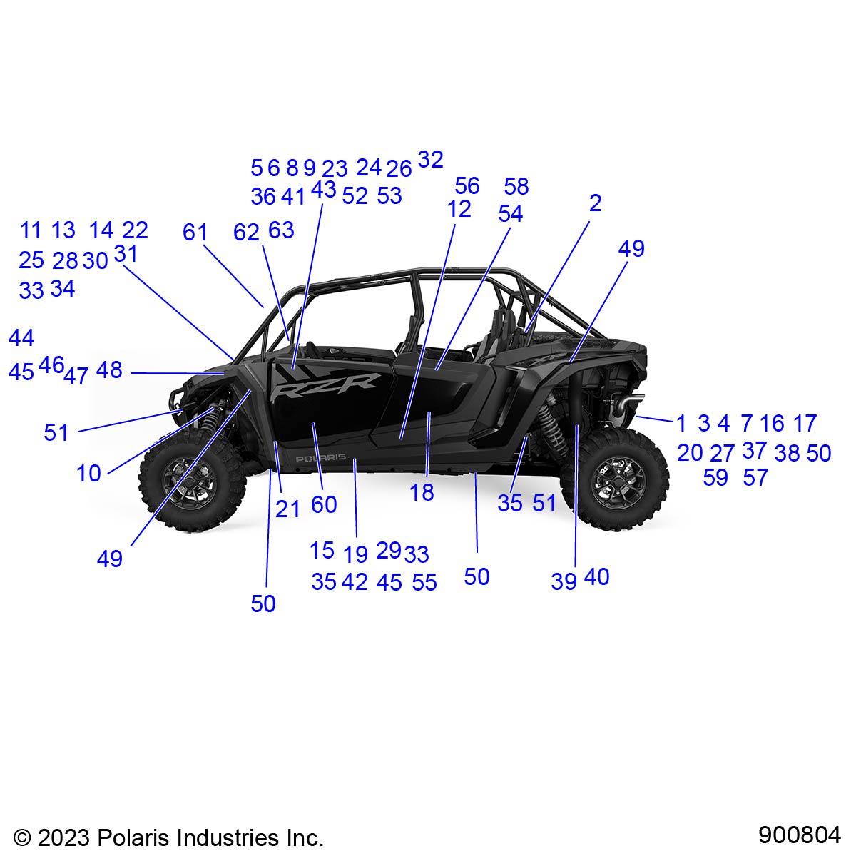 BODY, DECALS, COMPONENTS, 3PC - Z24NME99RM/SM (900804-01)