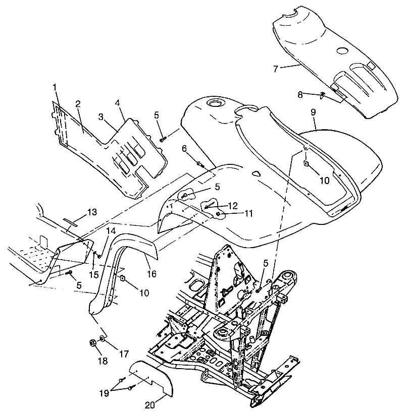 FRONT CAB XPRESS 300 W97CA28C and XPRESS 400L W97CA38C (4939603960A005)