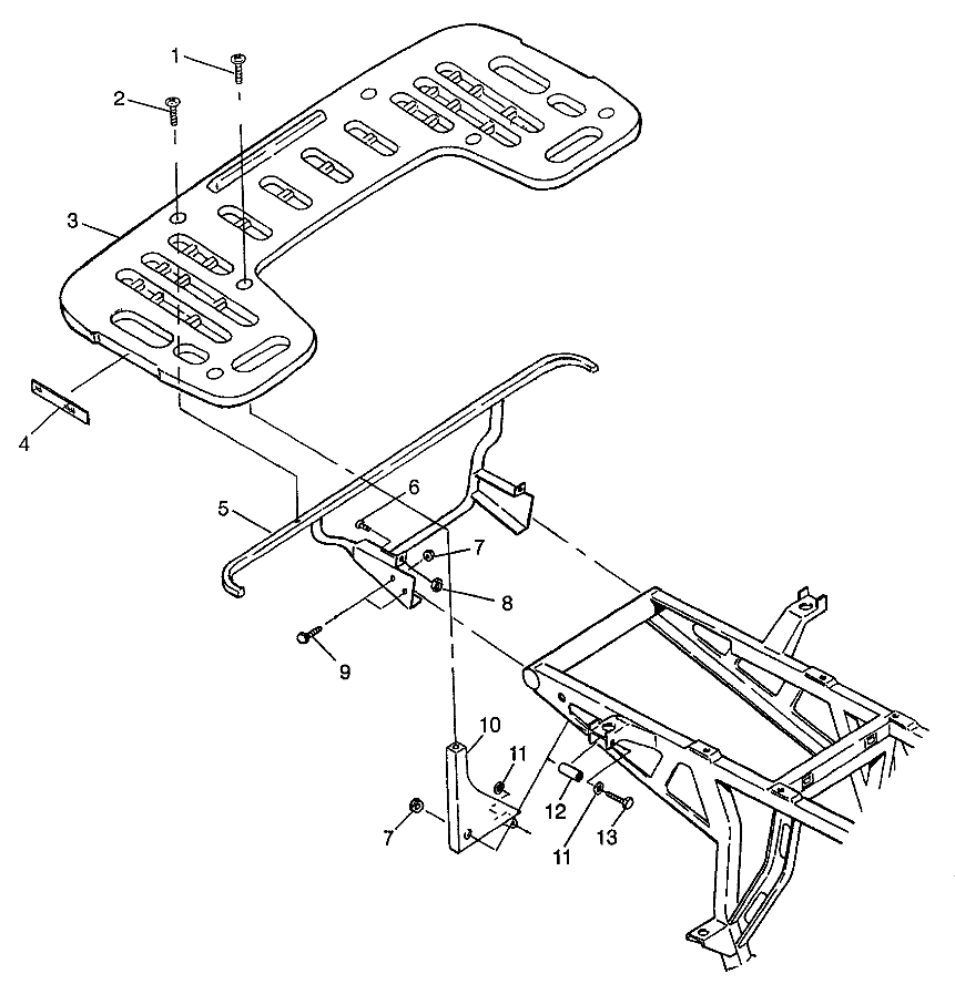 REAR RACK MOUNTING XPRESS 300 W97CA28C and  XPRESS 400L W97CA38C (4939603960A006)