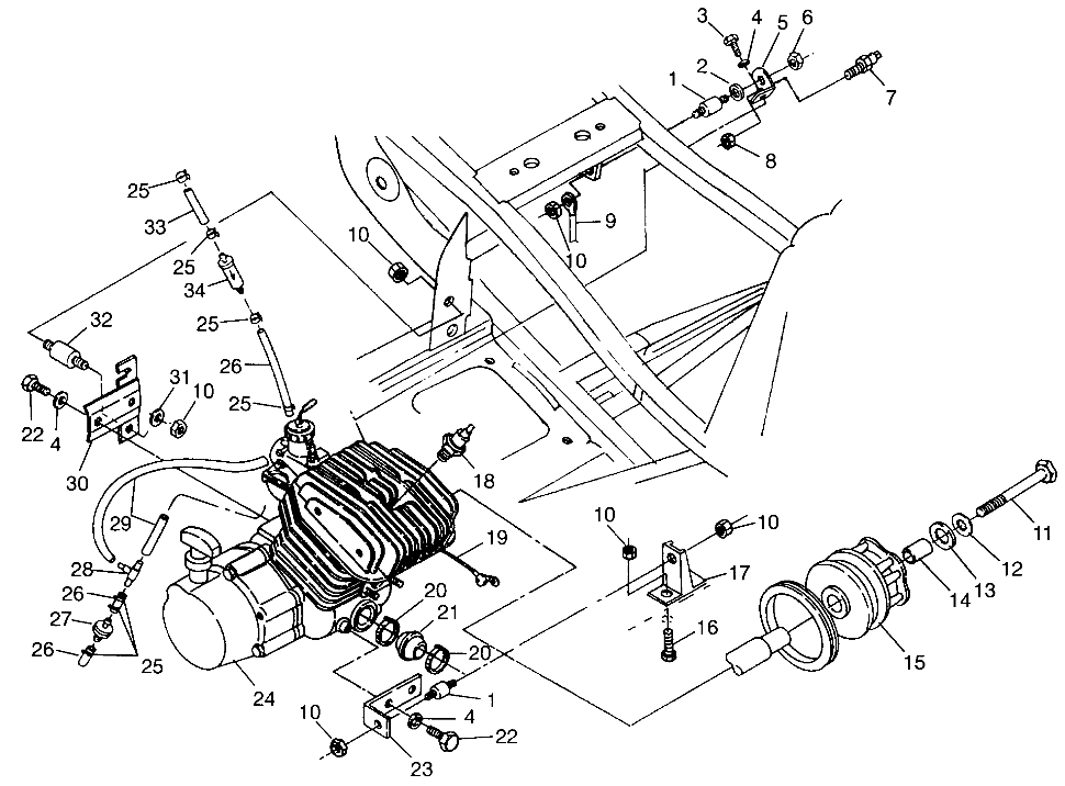 ENGINE MOUNTING (300) XPRESS 300 W97CA28C (4939603960A011)