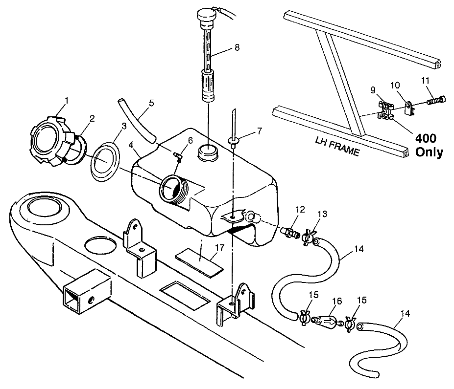 OIL TANK XPRESS 300 W97CA28C and  XPRESS 400L W97CA38C (4939603960B004)