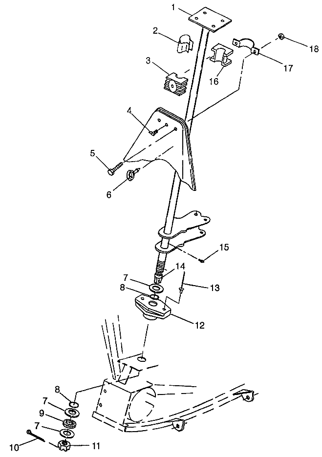 STEERING POST XPRESS 300 W97CA28C and  XPRESS 400L W97CA38C (4939603960C002)