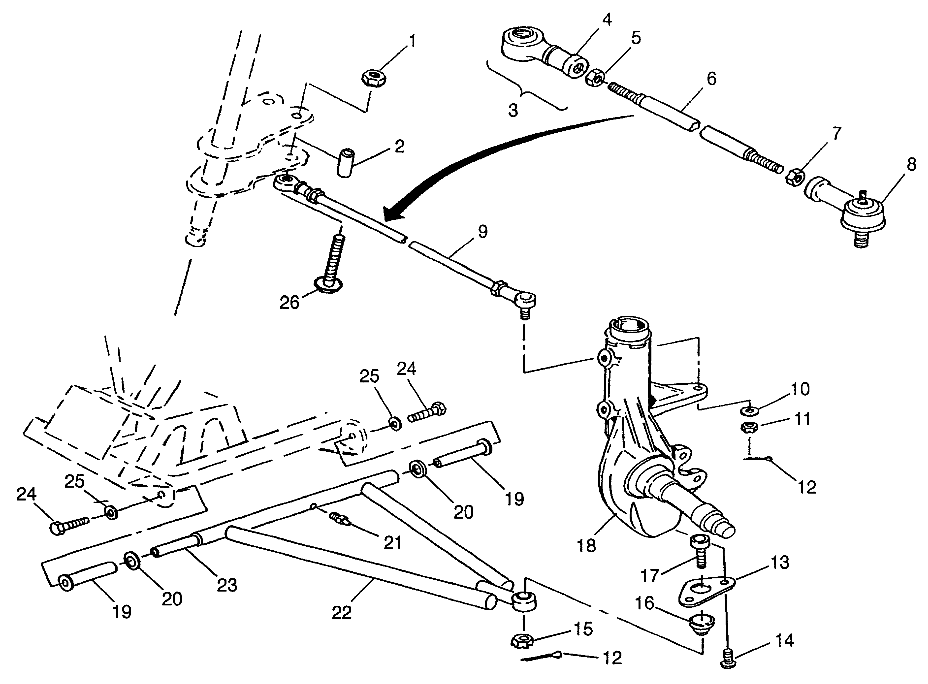 A-ARM/STRUT MOUNTING XPRESS 300 W97CA28C and  XPRESS 400L W97CA38C (4939603960C003)