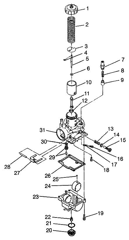 CARBURETOR (400L) XPRESS 400L W97CA38C (4939603960E004)