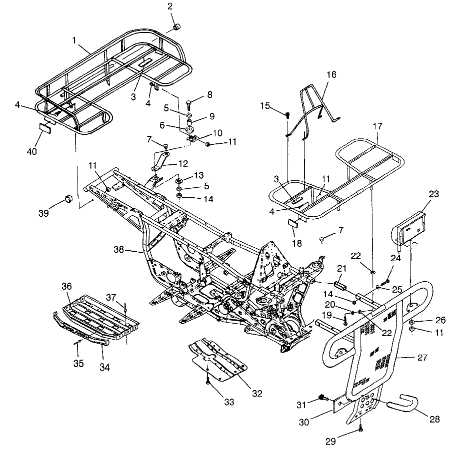 BUMPER/RACK MOUNTING Sportsman 400L W97AC38C (4939673967A007)