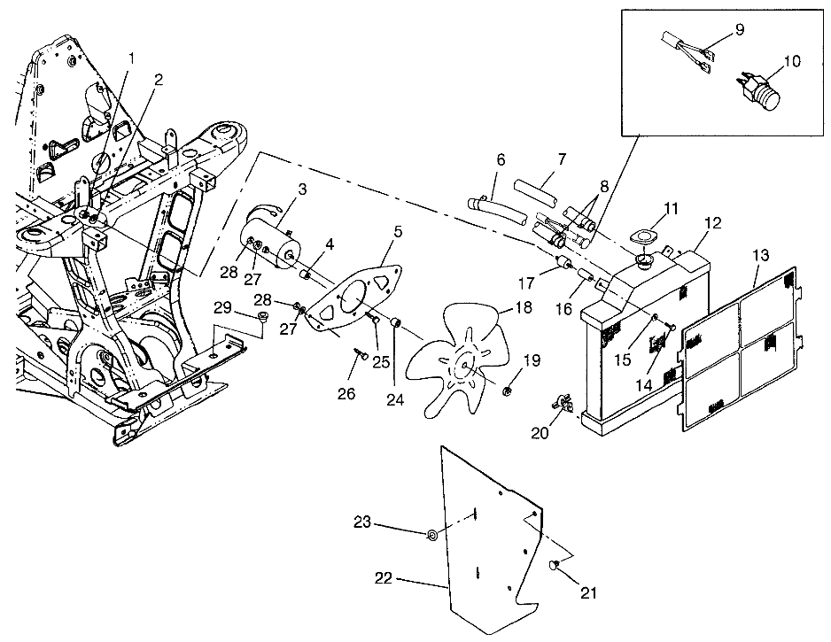 COOLING SYSTEM Sportsman 400L W97AC38C (4939673967A011)