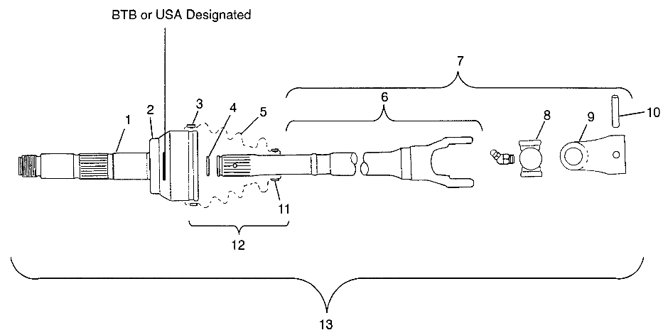 CV JOINT - BTB Sportsman 400L W97AC38C (4939673967B004)