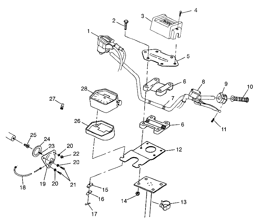 STEERING - HANDLEBAR Sportsman 400L W97AC38C (4939673967B010)