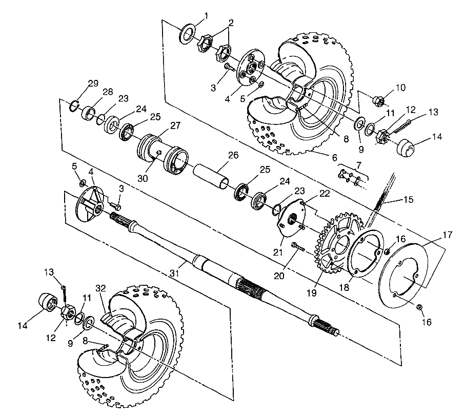 REAR WHEEL DRIVE Sportsman 400L W97AC38C (4939673967C007)