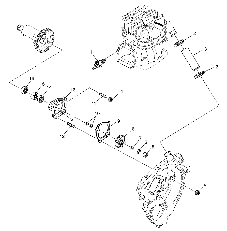 WATER PUMP Sportsman 400L W97AC38C (4939673967D003)