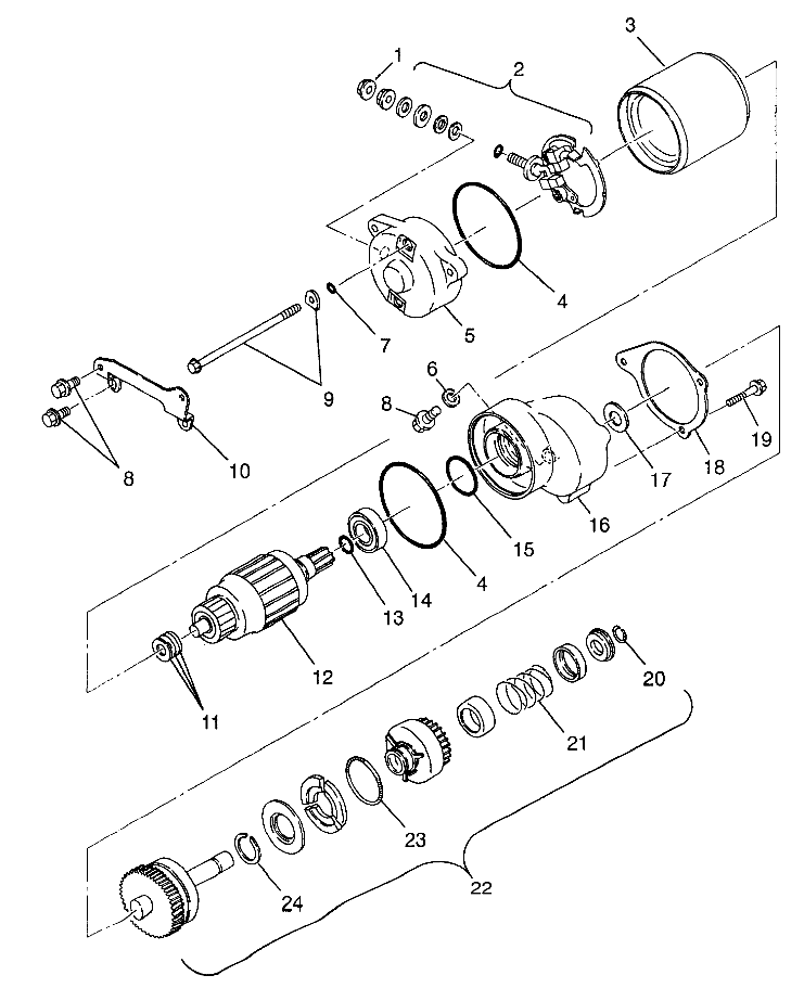 STARTING MOTOR Sportsman 400L W97AC38C (4939673967D007)