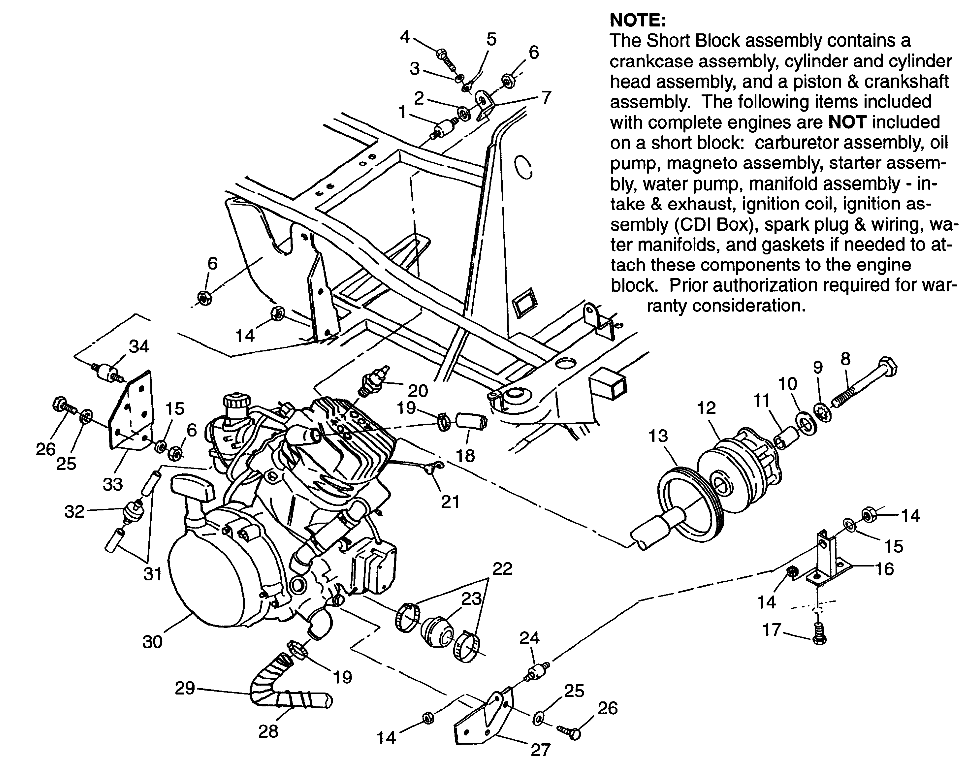 ENGINE MOUNTING XPLORER 400L W97CC38C (4939753975A010)